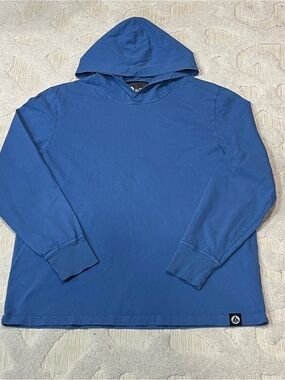 American Giant Lightweight Hoodie Men’s XL Blue Made in USA Baselayer Hiking